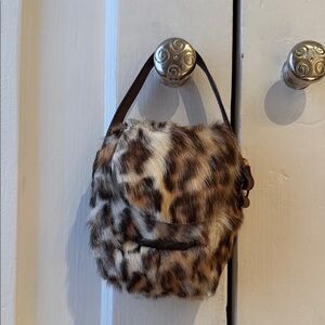 Sportmax Leopard Fur Mini Bag